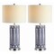 Jonathan Y Sulka 27 in. Ceramic/Iron Contemporary USB Charging LED Table Lamp, Navy/Chrome, 2PK JYL6615A-SET2 - alternate 1