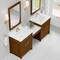 James Martin Vanities Bellshire 84" Dual Vanity Set w/24" Make-Up Counter, Honey Oak w/Sgl Hole 3 cm White Zeus Silestone 660-VMC84-HNO-1WZ - alternate 5