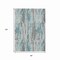 Homeroots 8' X 10' Teal Blue And Gray Striped Washable Indoor Outdoor Area Rug 617701 - alternate 9