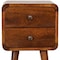 Homeroots 22" Brown Solid Wood Two Drawer Nightstand 642276 - alternate 5