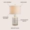 Jonathan Y Emilia 24.5 in. Trellis Pattern Glass LED Table Lamp, Mercury Silver, 2PK JYL1063A - alternate 9