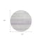 Homeroots 8' Lavender And Ivory Round Striped Washable Indoor Outdoor Area Rug 589694 - alternate 8