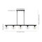 Jonathan Y Luca Parisian 45.5" 5-Light Modern Glam Iron Globe Linear LED Pendant, Black/Clear JYL7572B - alternate 12