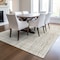 Homeroots 5' X 8' Ivory Brown And Gold Striped Washable Indoor Outdoor Area Rug 597398 - alternate 9