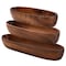 Megachef 3 Piece Acacia Wood Oval Serving Bowls in Assorted Sizes 750122186M - alternate 7