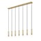 Z-Lite Stari 7-Light Linear Chandelier, 4.75 in W, Modern Gold 1956P-7L-MGLD - alternate 8