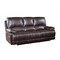 Homeroots 89" Brown Microfiber Reclining Sofa With Black Legs 329407 - alternate 1