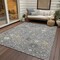 Homeroots 8' X 10' Gray Gold And Ivory Oriental Washable Indoor Outdoor Area Rug 598049 - alternate 9