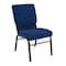 Flash Furniture 18.5"W Church Chair in Navy Blue Fabric, 4PK 4-XU-CH-60096-NVY-BAS-GG - alternate 1