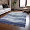 Homeroots 10' X 14' Light Blue And Dark Blue Abstract Washable Indoor Outdoor Area Rug 604970 - alternate 9