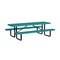 Leisure Craft Rectangle Picnic Table, Teal, Surface Mount, 8 ft L T8XPSM-TEAL - alternate 1