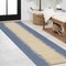 Jonathan Y Tavira Modern Strie' Blue/Beige 2 ft. x 8 ft. Indoor/Outdoor Runner Rug SMB113A-28 - alternate 1