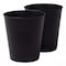 Happimess Axel Modern Minimalist Hammered Steel 2 Gal Waste Bin, Matte Black, 2PK HPM1110A-SET2 - alternate 6