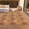 Homeroots 9' X 12' Orange Ivory And Gray Floral Medallion Washable Indoor Outdoor Area Rug 614621 - alternate 9