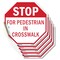 Signmission Stop For Pedestrian in Crosswalk, 6 inch X 6 inch, Vinyl Decal, 5PK OC-D-5PACK-6-120 - alternate 1