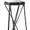 Homeroots 11" Black Distressed Geometric Metal Tabletop Pillar Candle Holder 608392 - alternate 5