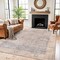 World Rug Gallery Blue Washable Rug - Traditional Pattern, Flat Pile for Living Room or Office 7 ft 7 in x 9 ft 6 in WR173BLUE8X10 - alternate 1