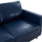Leisuremod Lincoln Upholstered Leather Loveseat with Gold Frame, Navy Blue LA55BU-L - alternate 7