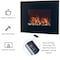Northwest 26in Wall Mounted Electric Fireplace Heater Adjustable Flames and Heat with Pebble Fuel Effect 80-EF451S - alternate 6
