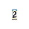 Hillman House Address Number 2, Nail-On, Black Finished Aluminum, 4-In. 841620 - alternate 1
