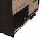 Homeroots 42" Brown and Black Six Drawer Double Dresser 544052 - alternate 15