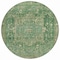 Homeroots 8' Emerald Round Medallion Washable Indoor Outdoor Area Rug 608018 - alternate 9