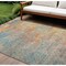 Homeroots 9' X 12' Teal Blue Abstract Washable Indoor Outdoor Area Rug 608835 - alternate 1