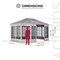 Sunjoy 12' x 16' Cape Blue Hardtop Screenhouse, Brown A102010801 - alternate 9