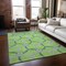 Homeroots 10' X 14' Lime Green And Blue Geometric Washable Indoor Outdoor Area Rug 613511 - alternate 9