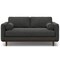 Homeroots 72" Gray Fabric Sofa With Brown Legs 640976 - alternate 1
