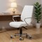 Homeroots White and Silver Adjustable Height Swivel Rolling Office Chair 572166 - alternate 1