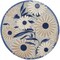 Homeroots 8' Blue and Gray Round Floral Indoor Outdoor Area Rug 527641 - alternate 9