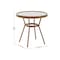 Flash Furniture Lourdes French Bistro 31.5in. Tbl, White and Gray PE Rattan, Glass Top, Bamboo Print Aluminum Frame SDA-AD641012-80-WHGY-NAT-GG - alternate 10