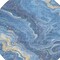 Homeroots 8' Blue Gold And Ivory Round Abstract Washable Indoor Outdoor Area Rug 618198 - alternate 8
