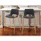 Homeroots Set of Two 26" Black And Gold Faux Leather And Steel Low Back Counter Height Bar Chairs 555658 - alternate 9