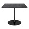 Homeroots 35" Black Square Steel Pedestal Base Dining Table 386247 - alternate 8