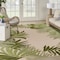 Homeroots 9' X 12' Ivory And Green Palm Leaf Indoor Outdoor Area Rug 548119 - alternate 9