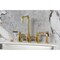 Kingston Brass Bridge Kitchen Faucet with Brass Sprayer, Brushed Brass KS8287CTLBS - alternate 6