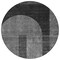 Homeroots 8' Charcoal Gray And Silver Round Geometric Washable Indoor Outdoor Area Rug 582706 - alternate 8