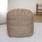 Homeroots 18" Natural Jute Woven Blend Cube Pouf Ottoman 551560 - alternate 9