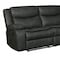 Homeroots Gray Polyester Blend Reclining U Shaped Three Piece Corner Sectional With Console 366310 - alternate 7
