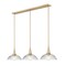 Z-Lite Lunelle Modern Gold 3 Light Linear Chandelier 3051P12-3L-MGLD - alternate 7