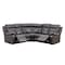 Homeroots Dark Gray Polyester Blend Power Reclining U Shaped Three Piece Corner Sectional 343955 - alternate 1
