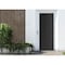 Vdomdoors Front Exterior Prehung Metal-Plastic Door, Manux 8111 Matte Black, Top Sidelite Transom, Office Com MANUX8111EXD-BLK-W36xH80+14-LH - alternate 3