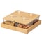 Basicwise Set of 4 Square Glass Jars with Bamboo Lids and Wooden Tray - Square Charcuterie, Snack QI004711.4 - alternate 10