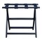 Homeroots Earth Friendly Navy Blue Folding Luggage Rack With Navy Straps 383086 - alternate 7