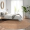 Homeroots 8' Orange And Taupe Round Striped Washable Indoor Outdoor Area Rug 610560 - alternate 7
