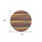 Homeroots 8' Granite Gray Copper And Yellow Round Striped Washable Indoor Outdoor Area Rug 598892 - alternate 8