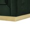 Homeroots 84" Hunter Green Velvet Sofa With Gold Legs 543969 - alternate 9
