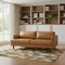 Homeroots 76" Sienna Leather Sofa With Brown Legs 640977 - alternate 7